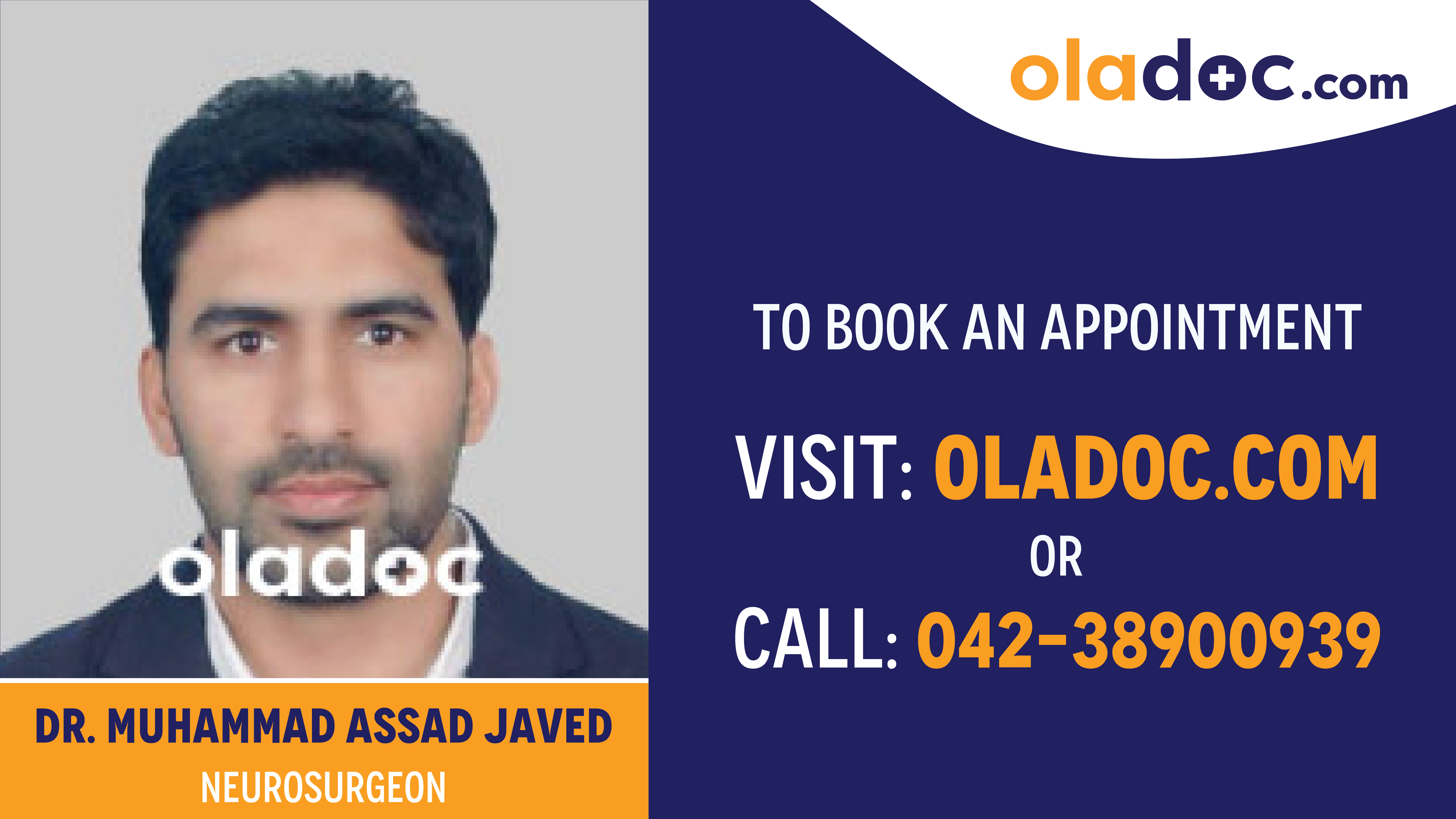 Book appointment with Dr.Muhammad Assad Javed-best Neurosurgeon in Islamabad